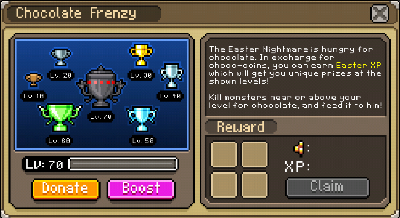 The UI showing each of the events milestones. The UI showing each of the events milestones.